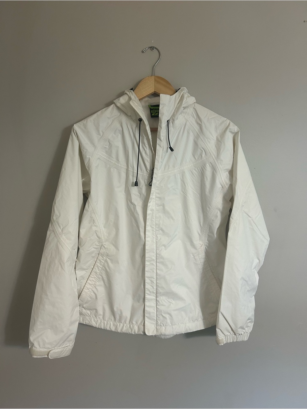 Koppen White Hooded Utility Windbreaker Jacket